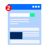 a blue login portal image, depicting the marketing products available to affiliates